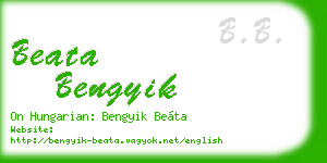 beata bengyik business card